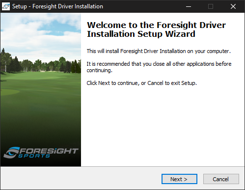 The Foresight Driver Installation will now begin