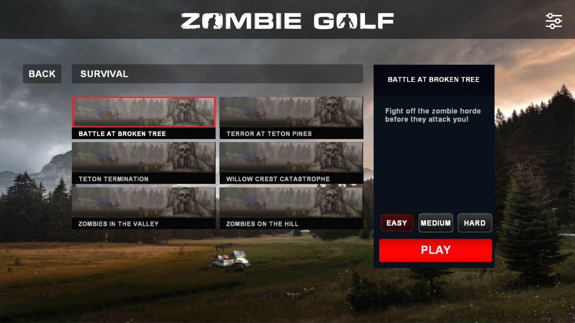 Zombie Golf Survival Difficulty