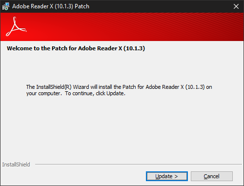 Allow Adobe Reader X setup to complete 