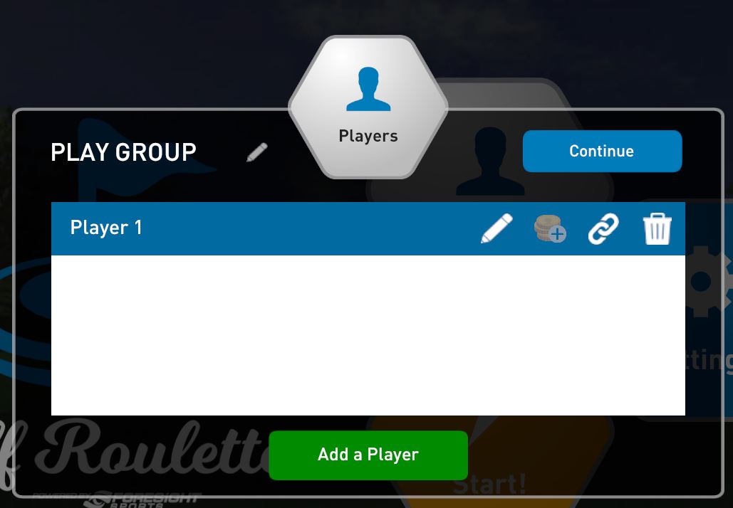 Golf Roulette - Player Modifcation Menu