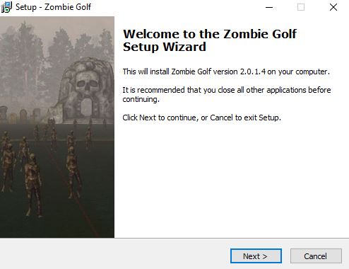 3. Zombie Install Welcome