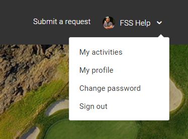 Help Dropdown Account Options My Activities