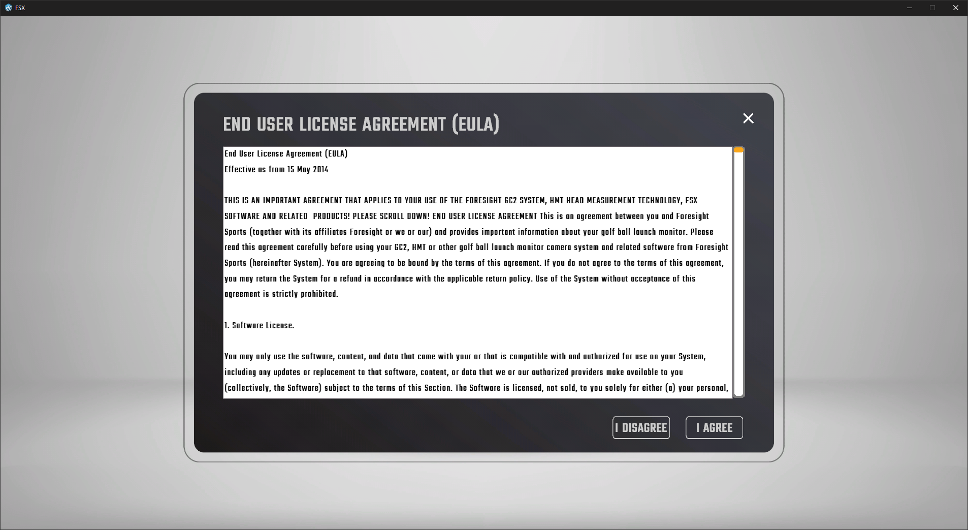 Read and/or Accept the End User License Agreement (EULA) 