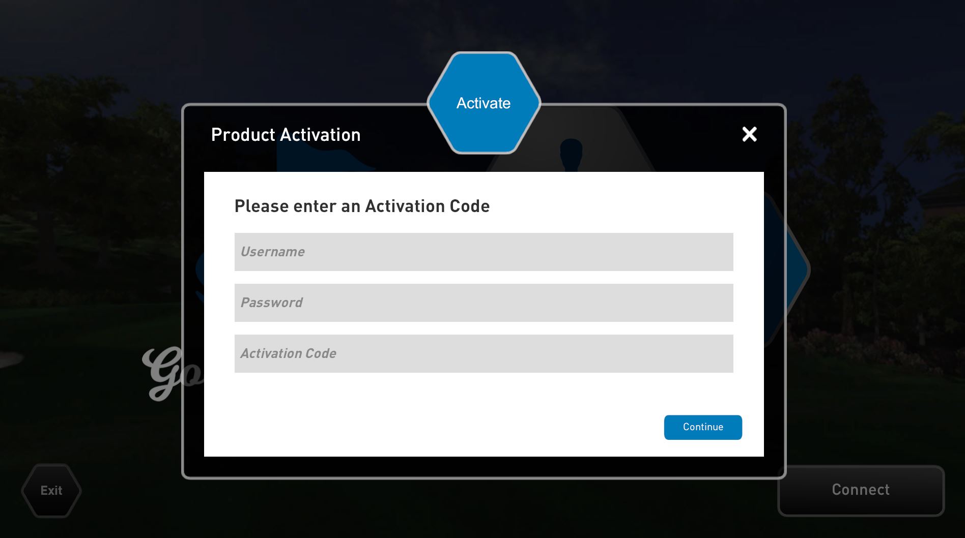 8. Golf Roulette Activation Screen