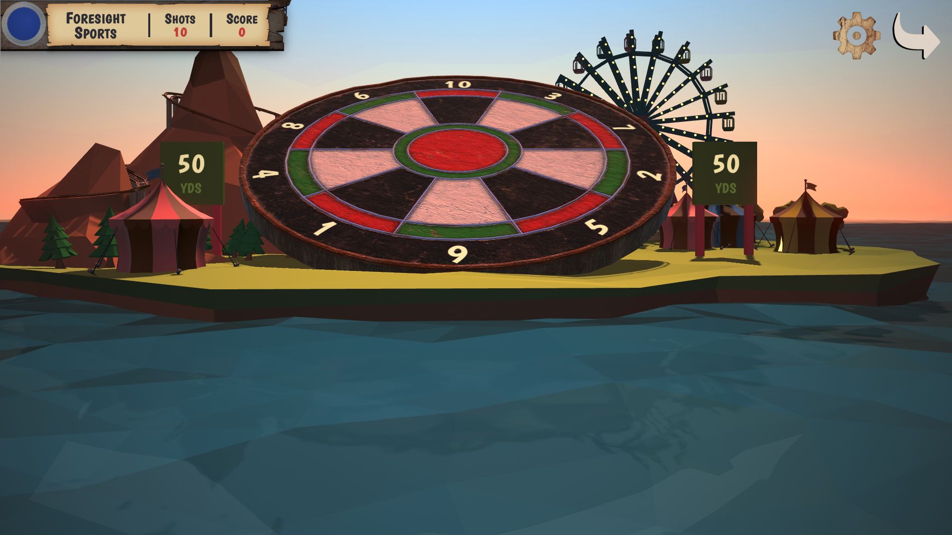 Fairgrounds Darts Game Screen