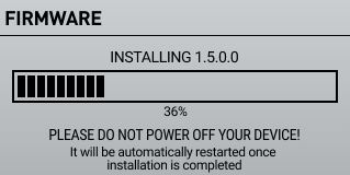 GC3 Installing Firmware Screen