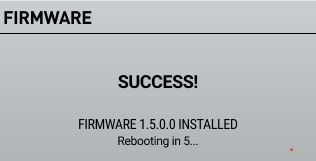 GC3 Firmware Update Successful Screen