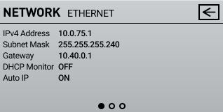 GC3 Network Ethernet Screen 1 